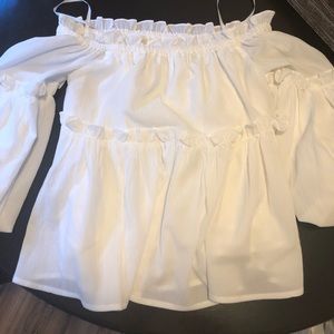 J.O.A Ruffled Off Shoulder Top